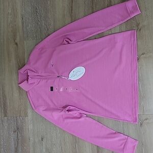 Greg Norman women’s half zip sweatshirt. Pink. Lightweight Size S
